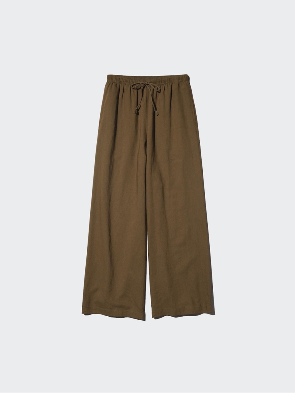 Uniqlo Brown Wide-Leg Drawstring Pants - Picture 5 of 5